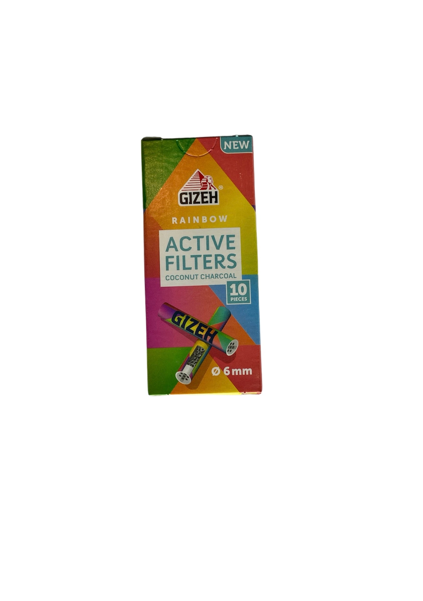 GIZEH Rainbow Active Coconut Charcoal Filters for Joints