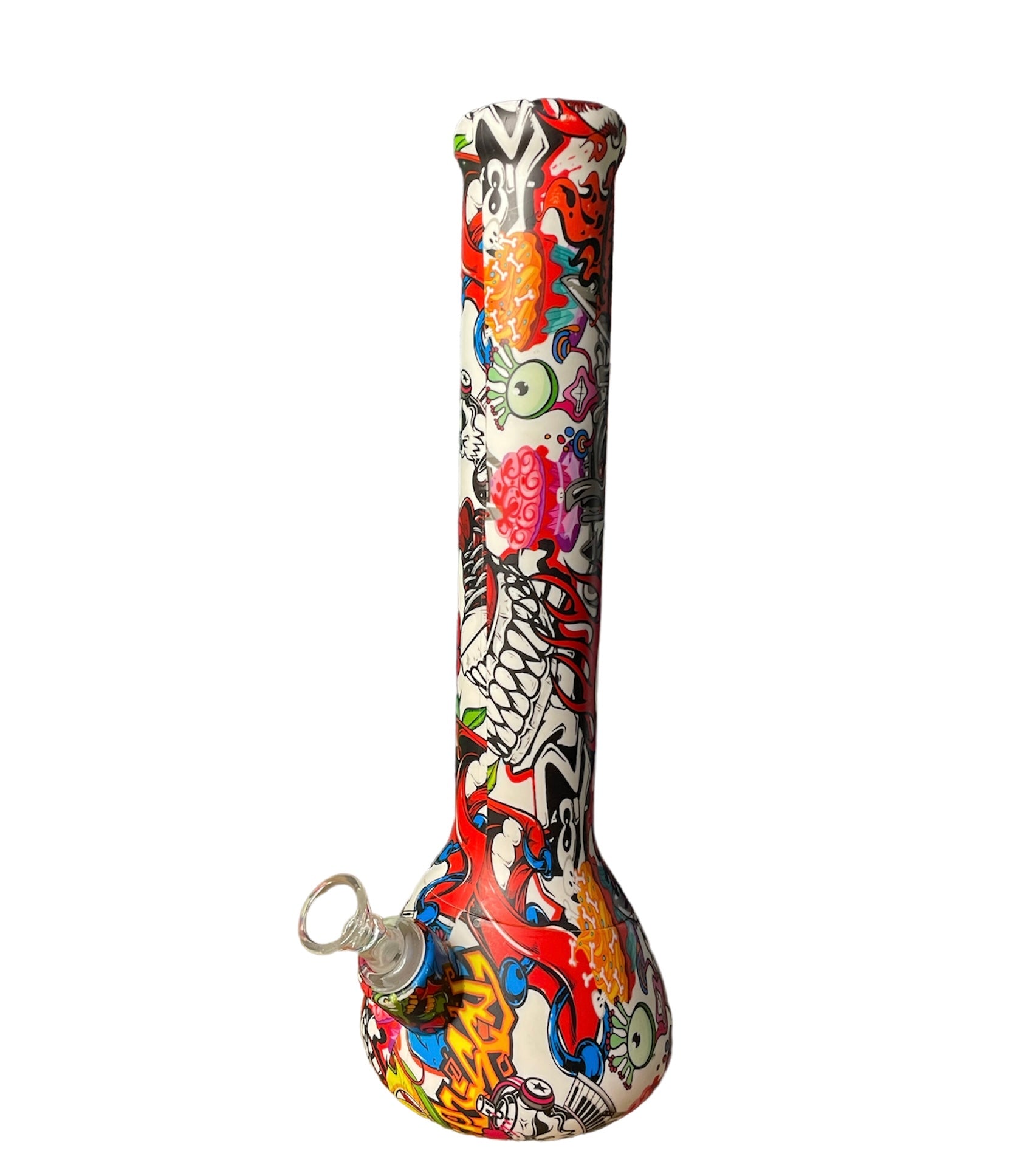 Red / White Silicone Bong