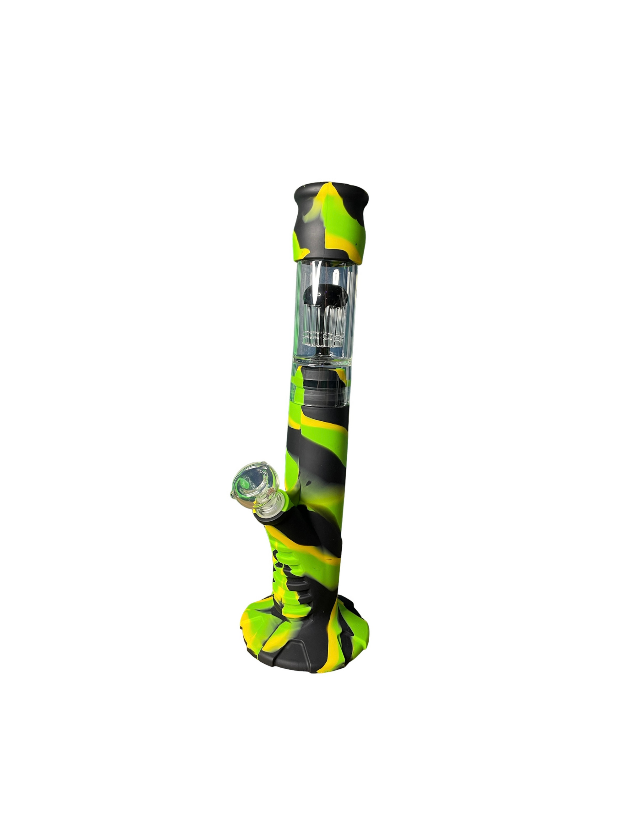 Black / Green Silicone Bong